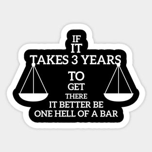 Funny Bar Exam Studying Law School Graduates Sticker